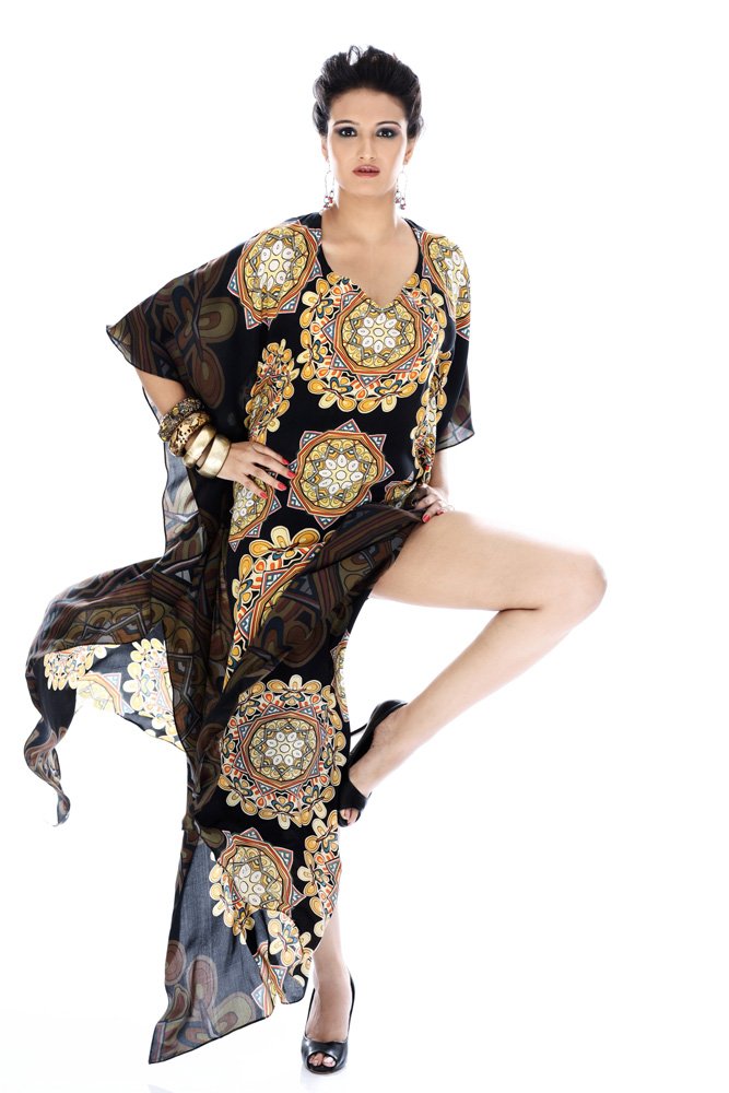 Obsidian Medallion Maxi Kaftan