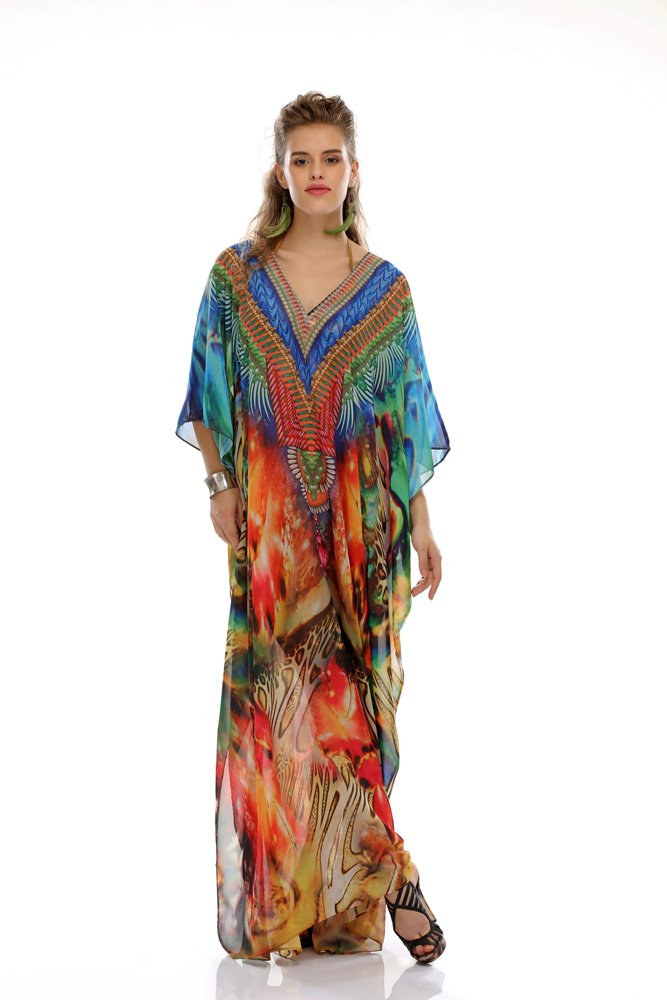 Sunset Tribal Print Kaftan