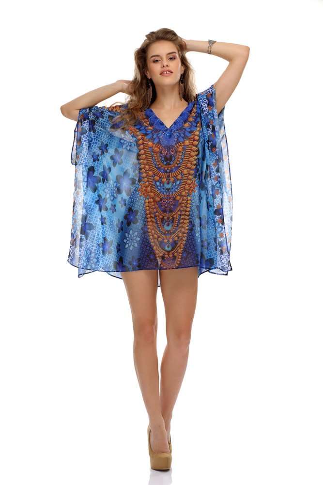 Sapphire Poncho Kaftan