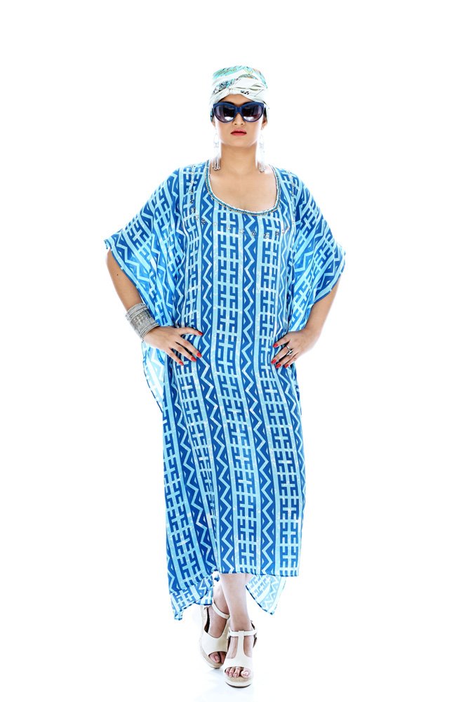 Aegean Geometric Kaftan