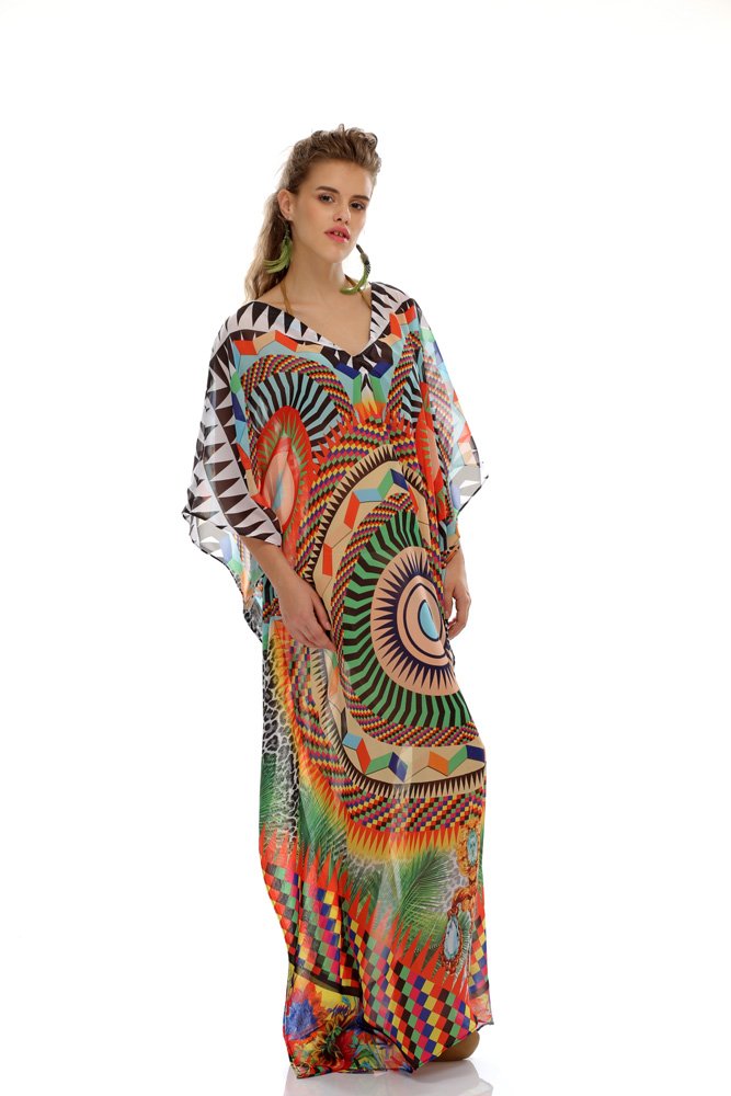 Kaleidoscope Geometric Kaftan
